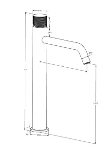 Смеситель для раковины Milleau Tissage ML0326KLH-GB черный